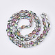 Translucent Electroplate Glass Beads Strands X-EGLA-T020-03A-2