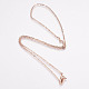Brass Cable Chain Necklaces SW028-RG-2