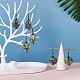 Овальные серьги из ракушек морского ушка/пауа с подвесками «дерево жизни» EJEW-SZ0001-66B-4