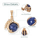 Cheriswelry 5pcs 5 pendentifs en pierres précieuses naturelles de style G-CW0001-04-3
