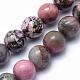 Chapelets de perles en rhodonite naturelle G-G717-6mm-1