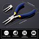 BENECREAT 2PCS Round Nose Pliers Wire Looping Pliers with Spring Construction for DIY Beading Craft Making Project PT-BC0002-24-3