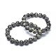 Jaspe de sésamo natural / pulseras elásticas de cuentas de kiwi jaspe&nbsp;BJEW-K212-A-033-7