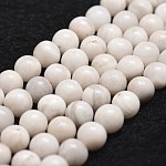 Pazzi fili agata perline naturali, tondo, bianco, 10mm, Foro: 1 mm, circa 37pcs/filo, 14.9 pollice~15.1 pollici