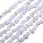 Pourpres brins de perles naturelles de puces agate, 5~8x5~8mm, Trou: 1mm, environ 31.5 pouce