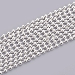 Iron Ball Bead Chains, Soldered, Silver Color Plated, 2mm