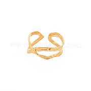 Ионное покрытие (ip) 304 открытое манжетное кольцо из нержавеющей стали для женщин RJEW-S405-206G