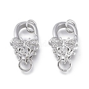 Латунный микро pave прозрачный кубический цирконий лобстер ZIRC-Q024-20P