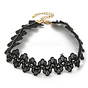 Ожерелья-чокеры из полиэстера NJEW-R263-27B-G
