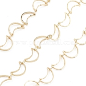 Brass Hollow Moon Link Chains CHC-M025-09G