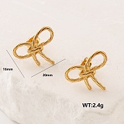 Серьги-гвоздики из нержавеющей стали с бантом RY2256-6
