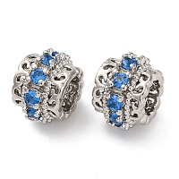 Messing Mikro ebnen Zirkonia European Beads&nbsp;KK-H513-06P