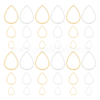 40Pcs 18K Gold Plated Beading Hoop Earrings Finding Round Linking