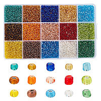 15 Farben Glas Saatperlen&nbsp;SEED-HY0001-15A