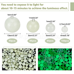 4 brin 4 brins de perles de pierre synthétiques lumineuses de style&nbsp;G-PH0019-22