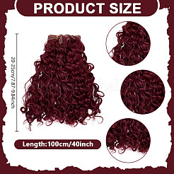Hochtemperaturfaser lange Nudeln Dauerwelle lockige Frisur Puppe Perücke Haar&nbsp;DIY-WH0683-06C
