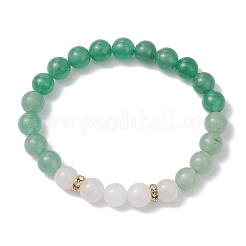 Braccialetti elastici con perline di pietre preziose miste naturali per le donne&nbsp;BJEW-JB11332-02