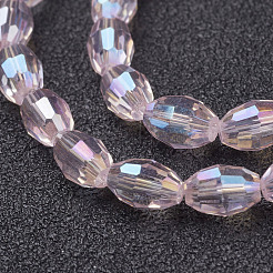 Chapelets de perles en verre électroplaqué&nbsp;GC885Y-6