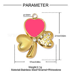 304 Edelstahl-Emaille-Anhänger&nbsp;STAS-OY014-78G