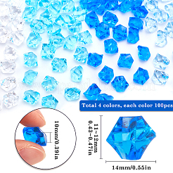 400pcs 4 Farben transparente Acrylperlen&nbsp;OACR-SC0001-49