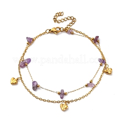 Bracelets multibrins en acier inoxydable 304 de style bohème&nbsp;LS-BJEW-Z088-01D-G
