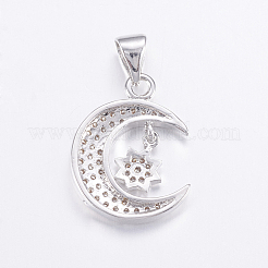 Colgante micropavé cubic zirconia de latón&nbsp;ZIRC-G125-55P