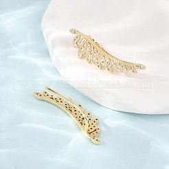 Boucles d'oreilles à clous en laiton pavé de zirconiums cubiques&nbsp;LS-KK-CBAA351-08G