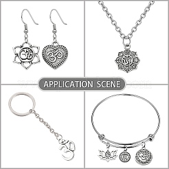 100 pz 10 stili pendenti in lega di stile tibetano&nbsp;TIBEP-CJ0002-33