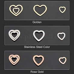 24 pieza de 6 anillos de enlace de acero inoxidable 304 de estilo para la fabricación de joyas&nbsp;STAS-UN0031-81