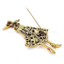 Zinklegierung Strass Mädchen Broschen&nbsp;JEWB-I031-07A
