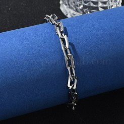 Anlaufgeschützte rechteckige Kettenarmbänder aus 201 Edelstahl&nbsp;BJEW-N240-06P