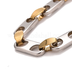 PVD-Vakuumbeschichtung 201 Edelstahl ovale Gliederkettenarmbänder&nbsp;STAS-E160-04GP