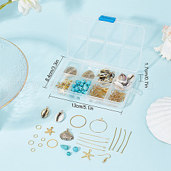 DIY-Set zur Herstellung von Ohrringen mit Ozean-Edelsteinen&nbsp;DIY-SC0020-31