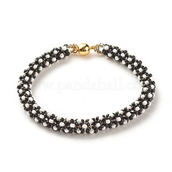 Glassamen-Häkelperlen-Armband&nbsp;BJEW-JB08083