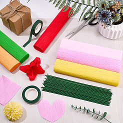 6 Rolle handgemachtes Krepppapier in 6 Farben&nbsp;DIY-CP0012-89E