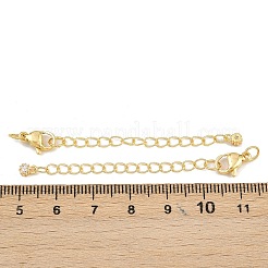 Messing-Mikropavé-Zirkonia-Enden mit Kette&nbsp;KK-H480-57G