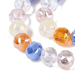 Colliers de perles en imitation jade électroplaquées&nbsp;EGLA-Q135-8MM-A09