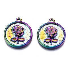 Supports pendentifs en alliage émail&nbsp;PALLOY-N163-004-NR