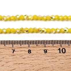 Fili di perline di vetro opaco placcate color ab&nbsp;GLAA-G127-02C
