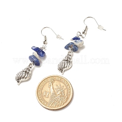 Orecchini pendenti con perline di sodalite naturale&nbsp;EJEW-JE04890-02