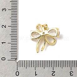 Pendenti in zirconi cubici trasparenti in micro pavè di ottone&nbsp;KK-A296-36G