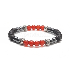 Set di braccialetti elastici con perline naturali e sintetiche in stile 7 pz 7 per donna&nbsp;BJEW-JB09236