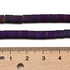 Galvanisierte mattierte nicht magnetische synthetische Hämatitperlenstränge&nbsp;G-G089-B01-05
