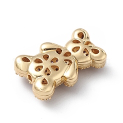 Echte 18 Karat vergoldete Messing-Mikropavé-Kubikzirkonia-Perlen mit Rack-Beschichtung&nbsp;ZIRC-L100-135G