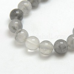 Natürlichen Edelstein bewölkt Quarz runden Perle Stränge&nbsp;X-G-O021-6mm-03B