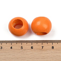 Perles européennes en bois peint&nbsp;WOOD-F017-05A