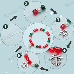 Bausatz zum Selbermachen von Weihnachtsarmbändern&nbsp;DIY-SC0021-67