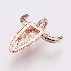 Messing Anhänger & Charms&nbsp;ZIRC-F083-009-RS