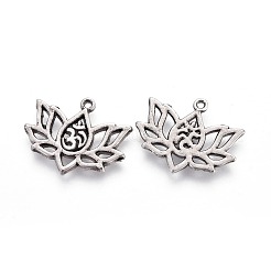 Tibetischer stil Aluminium Anhänger & Charms&nbsp;LS-X-TIBE-S301-008TAS-NR