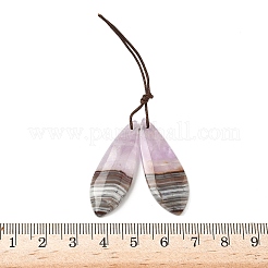 Pendentifs en agate dentelle améthyste naturelle&nbsp;G-S398-03H